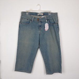 Women's Blue Denim Capri Pants